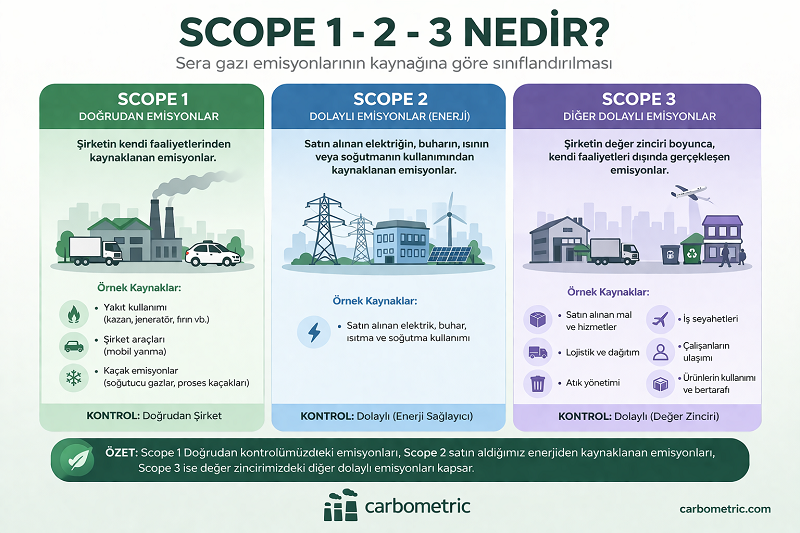 Scope 1, Scope 2 ve Scope 3 Nedir?